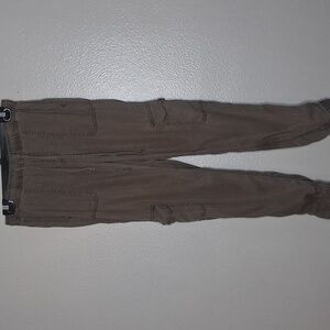 C&C California Pants Womens Green Lyocell Pull On Cargo Joggers Utility Size S